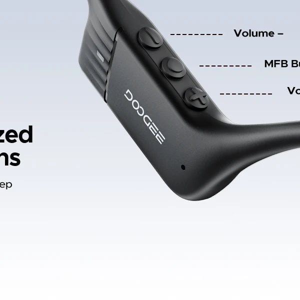 Écouteurs intra-auriculaires à conduction osseuse DOOGEE BoneBeat Run, sans fil, Bluetooth 5.4, étanches, pour la musique et les appels sportifs en extérieur