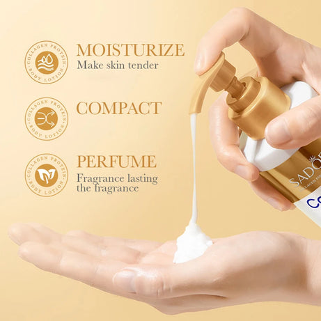 Lotion corporelle au collagène pour raffermir et hydrater la peau - Soin hydratant intense anti-âge pour peaux sèches et relâchées, nourrissante 300 g/pièce
