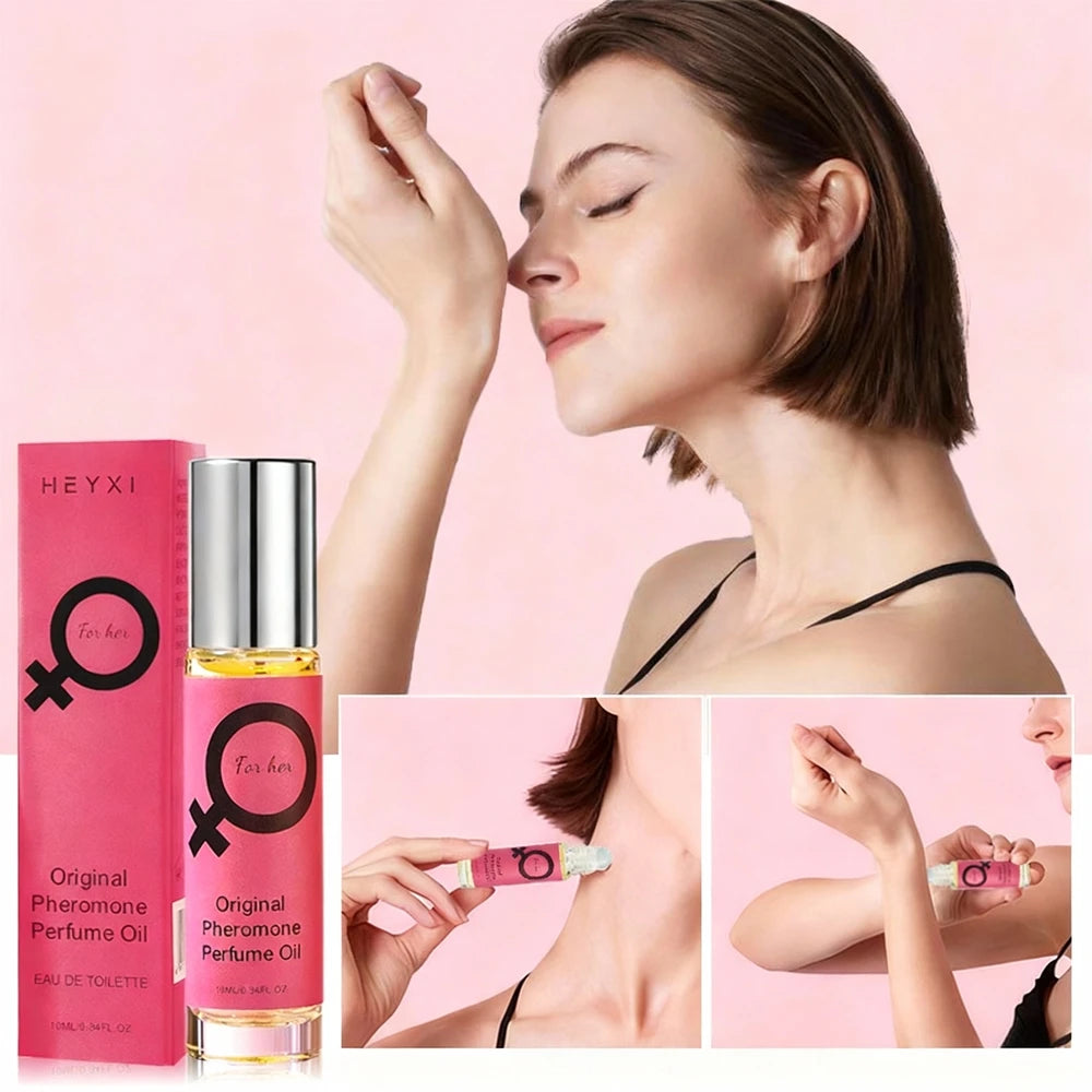 Parfum à bille Rose Red pour femme, longue tenue, floral, frais et naturel, idéal pour un rendez-vous ou comme cadeau de Noël.