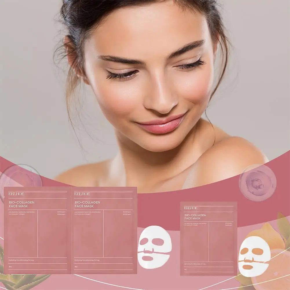 Masque visage bio-collagène (1/5/10 pièces) - Réduit les pores - Hydratation intense - Soin de nuit - Hydrate, rafraîchit et illumine le teint