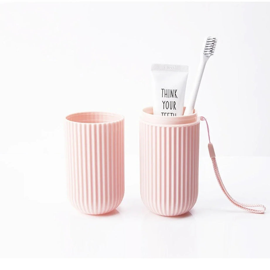 Étui de rangement portable pour brosse à dents et dentifrice, idéal pour les voyages et le camping. Protège votre brosse à dents et votre dentifrice de la saleté et des dommages.