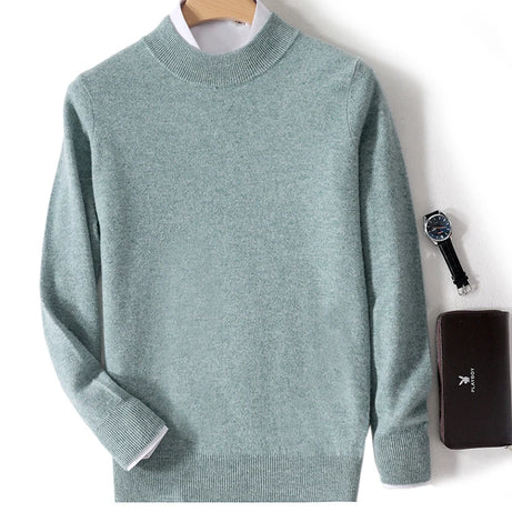 Pull 100 % laine mérinos pour femme, grande taille jusqu'à 5XL, col demi-lune, maille ample, manches longues, finitions cachemire.