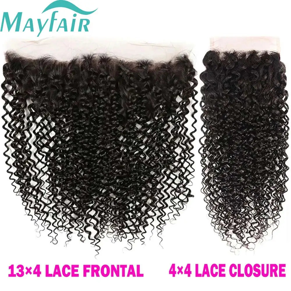 Lace Frontale transparente HD 12A en dentelle 13x4, effet ondulé, fermeture 4x4, cheveux humains brésiliens, effet bouclé crépu et lisse.