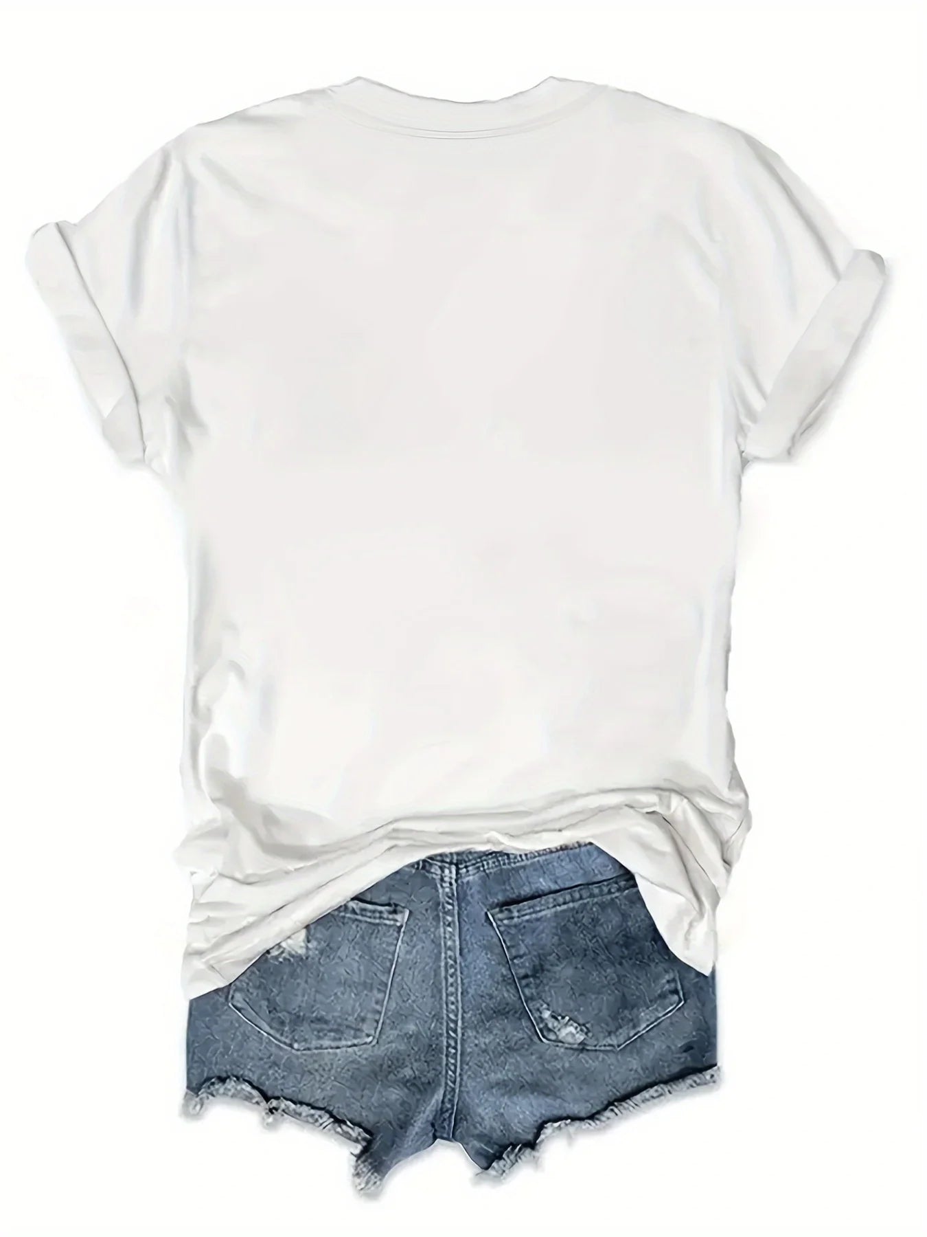 T-shirt minimaliste à imprimé pastèque pour l'été, haut décontracté à manches courtes et col rond pour femme, vêtement doux au quotidien