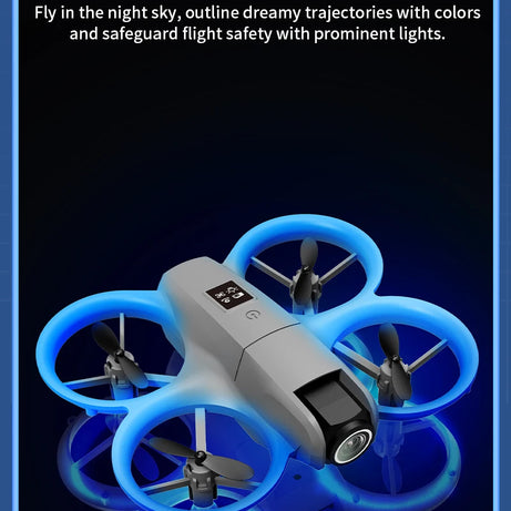 Nouveau mini drone H135 WIFI FPV Hover, caméra 4K professionnelle, lumières colorées, drone RC pliable, quadricoptère, jouet RC, cadeau