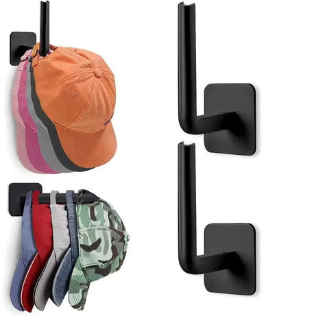 Lot de 2/4 crochets adhésifs résistants sans perçage pour étagère ou porte-chapeaux.