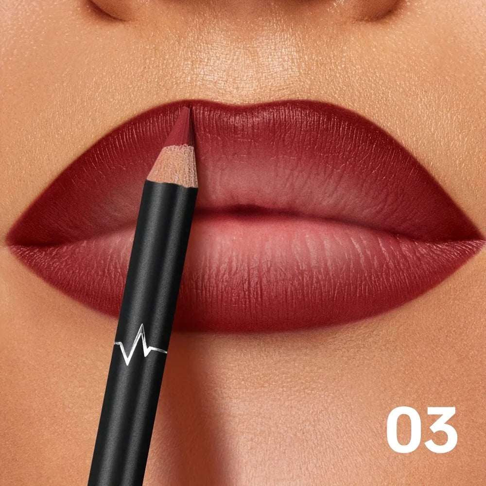 Crayon à lèvres mat waterproof 6 couleurs Pudaier - Formule longue tenue sans transfert, fini mat, 6 teintes polyvalentes