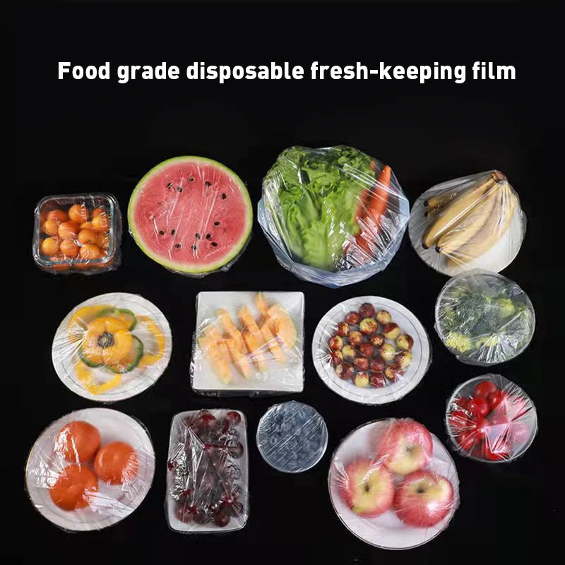 Couvercles alimentaires réutilisables et jetables en plastique, résistants et élastiques, pour bols et assiettes. Sac de conservation des aliments.