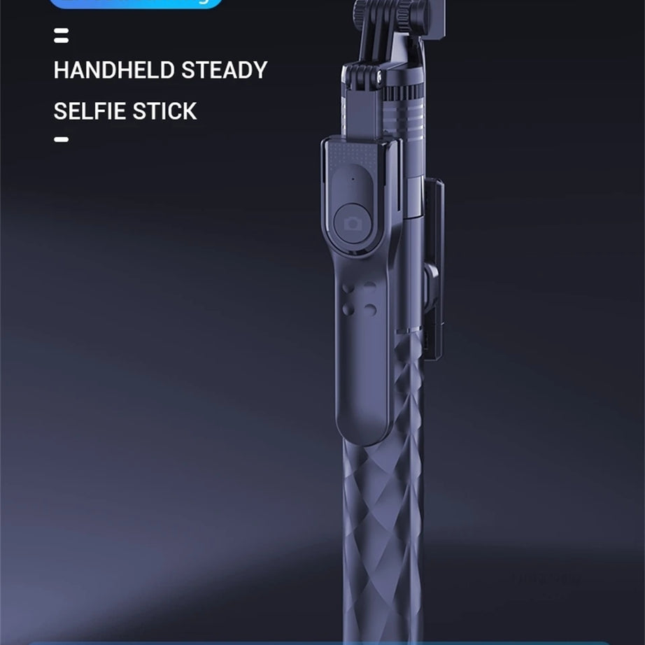 Perche à selfie sans fil FANGTUOSI 1750 mm, trépied, monopode pliable avec lumière LED pour smartphones, prise de vue stable et équilibrée en direct