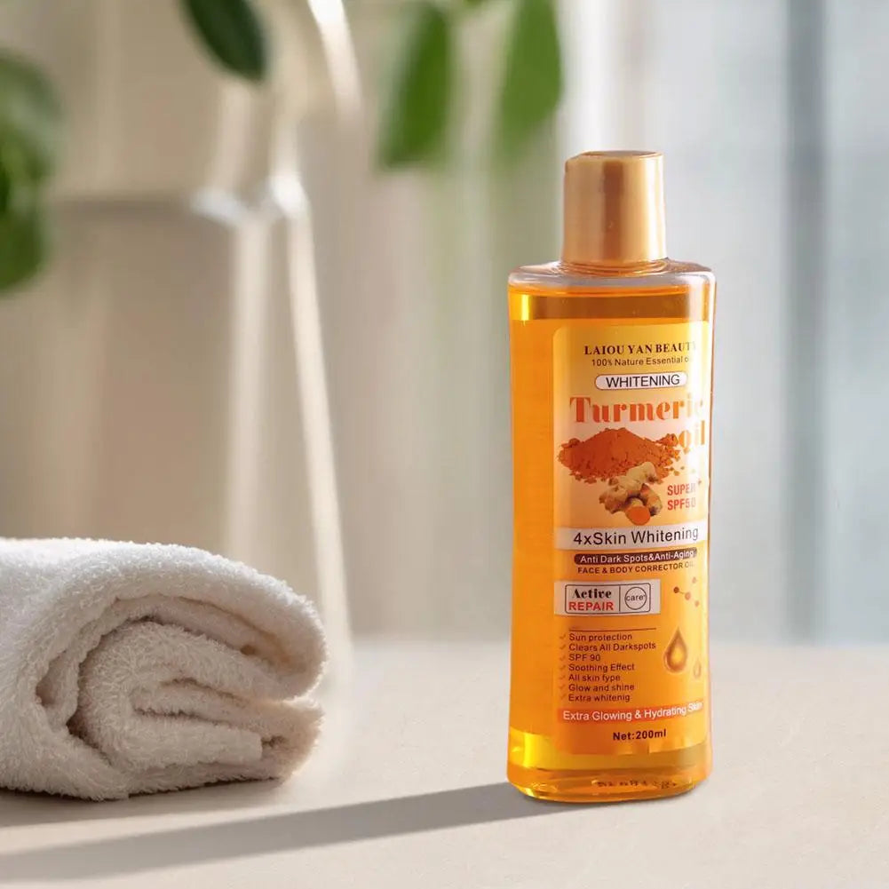 Huile essentielle de curcuma et de gingembre (200 ml) - Soin hydratant intense - Sérum visage nourrissant et lissant