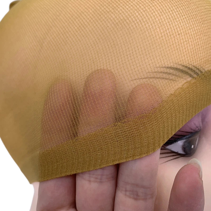 2 unidades/bolsa Gorro de peluca de media superior Red para pelucas de cabello tejido Redes para pelucas de cabello negro Marrón Gorro de peluca de malla elástica para hacer pelucas