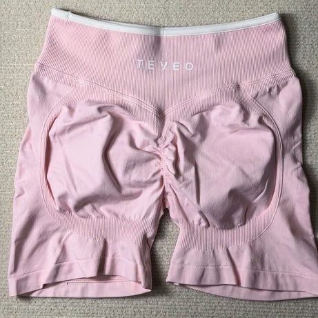 TEVEO Women's Backless Knitted Sports Bra Solid Color Summer Gym Fitness Top with Chest Cushion Sexy Suspender Yoga Bra