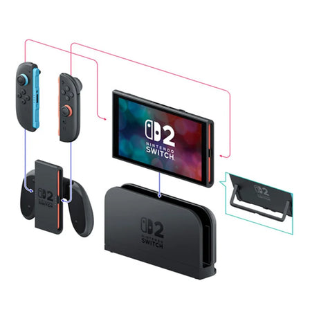 Nintendo Switch 2, écran LCD 7,9 pouces, console portable Joy-Con 2, mode TV stable, console de jeux vidéo N2