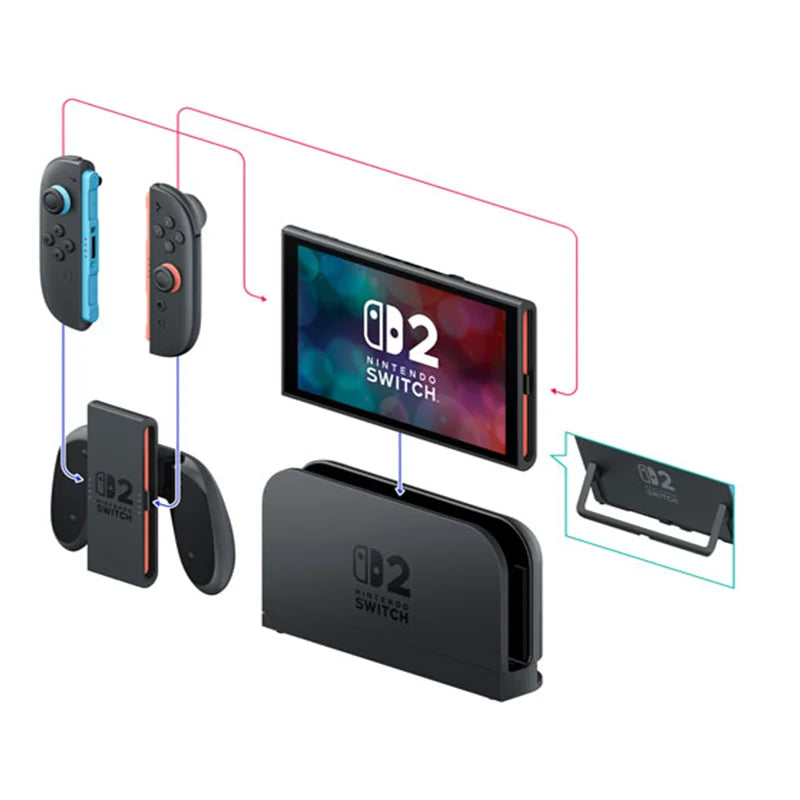 Nintendo Switch 2, écran LCD 7,9 pouces, console portable Joy-Con 2, mode TV stable, console de jeux vidéo N2