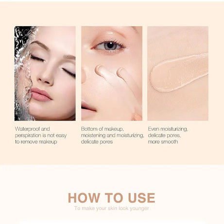 Le fond de teint liquide camoufle naturellement les imperfections sans effet poudre, crème visage simple, fond de teint transparent, masque les imperfections.