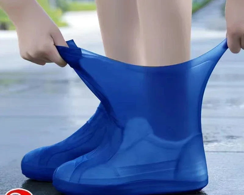 1 par de cubrezapatos impermeables de silicona, resistentes a los labios, de goma, para botas de lluvia, accesorios para exteriores en días lluviosos.