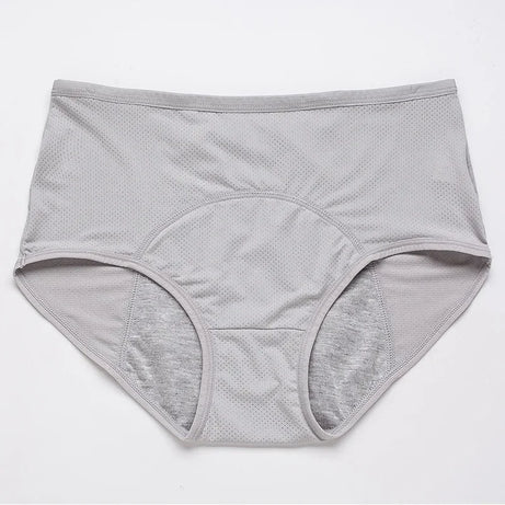 Lot de 2 culottes physiologiques pour femmes, culottes menstruelles anti-fuites, taille mi-haute, en soie glacée.