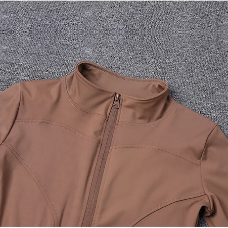 Women Sport Jacket Long Sleeve Shirt Workout Coat Gym Training Clothing Yoga Sportswear
