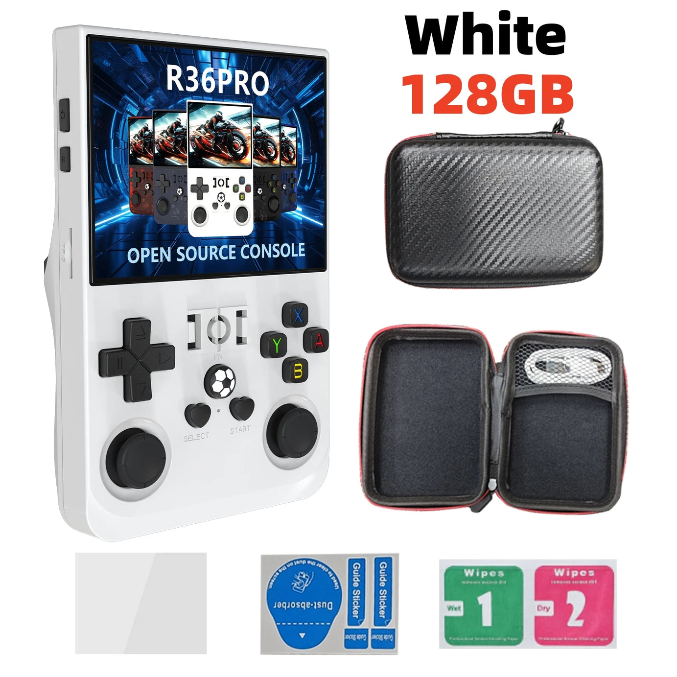 Console de jeux vidéo portable rétro R36 PRO (Open Source) sous Linux, écran IPS 3,5 pouces, 128 Go de stockage, jeux R36S