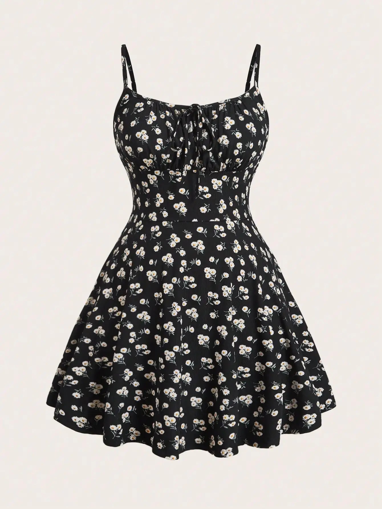 Robe camisole élégante sans manches à fines bretelles et imprimé floral, nouvelle tendance