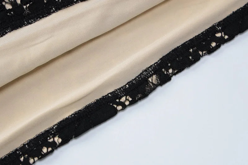 Robe mini moulante à bretelles en dentelle Dulzura été 2024 pour femme, style streetwear sexy, idéale pour les soirées et les clubs. Livraison directe. Vêtements style années 2000.