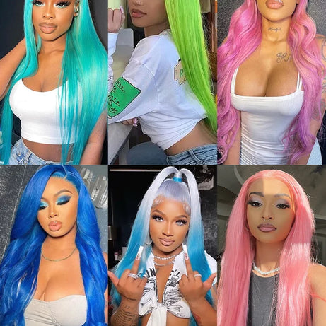 13x4 13x6 360 HD Transparent 613 Honey Blonde Color Lace Front Human Hair Wigs for Women Raw Brazilian Straight Lace Frontal Wig