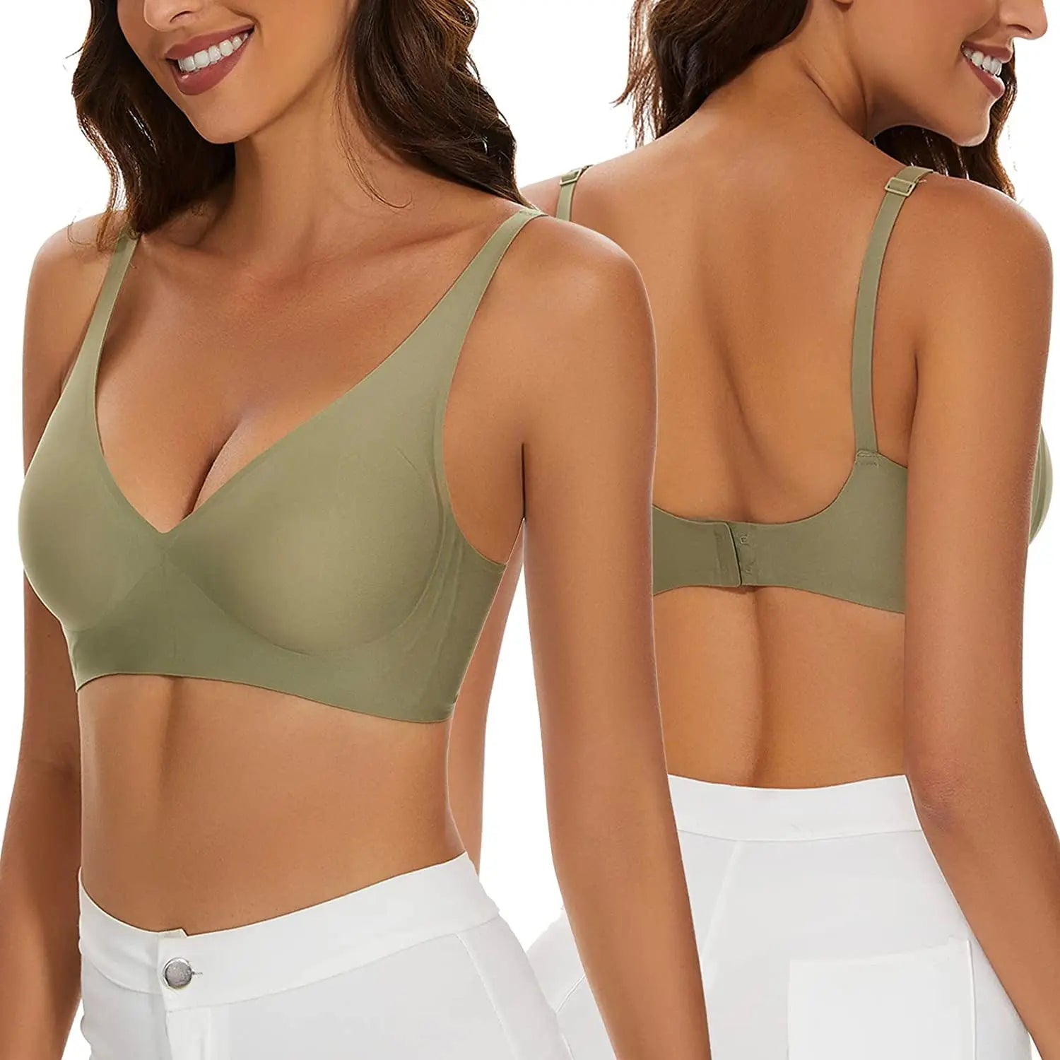 Soutien-gorge sexy sans coutures et sans armatures, soutien-gorge ajustable, sous-vêtements féminins, brassière rembourrée push-up, lingerie intime