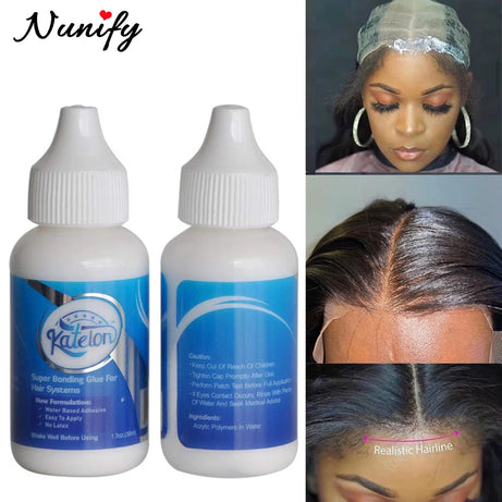 Colle pour perruque Lace Front, tenue extra forte, résistante à l'eau, 38 ml, colle adhésive ultra-forte pour bonnet de perruque, 1 pièce, outils de coiffure, 37 g