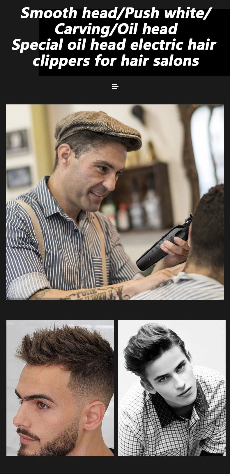 Tondeuse à cheveux sans fil Kemei 2299 Barber, tondeuse de précision à écartement zéro (0 mm), machine de coupe électrique professionnelle.