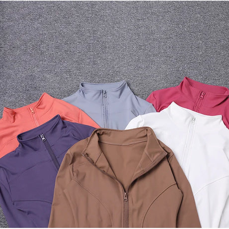 Women Sport Jacket Long Sleeve Shirt Workout Coat Gym Training Clothing Yoga Sportswear
