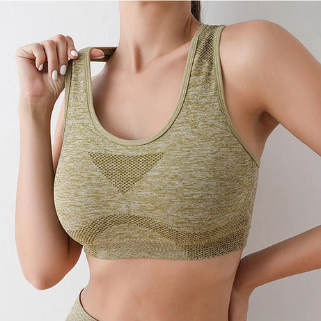 Soutien-gorge de sport push-up pour femme, idéal pour le fitness et le yoga. Sous-vêtements et hauts de sport respirants pour la course et la salle de sport.