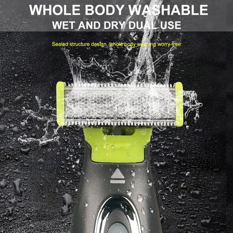 Rasoir électrique MLG pour hommes et femmes, portable, pour le corps entier, avec lame en T et port USB, idéal pour la barbe et les aisselles. Lavable.
