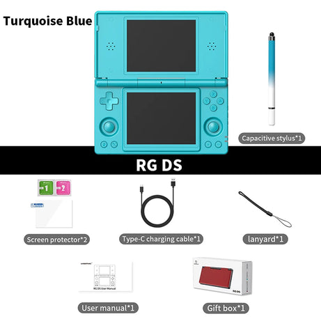 Console de jeux portable Anbernic RG DS, double écran IPS 4 pouces, Android, batterie 4000 mAh, lecteur de jeux vidéo à clapet, compatible avec le streaming Wi-Fi RixelHK