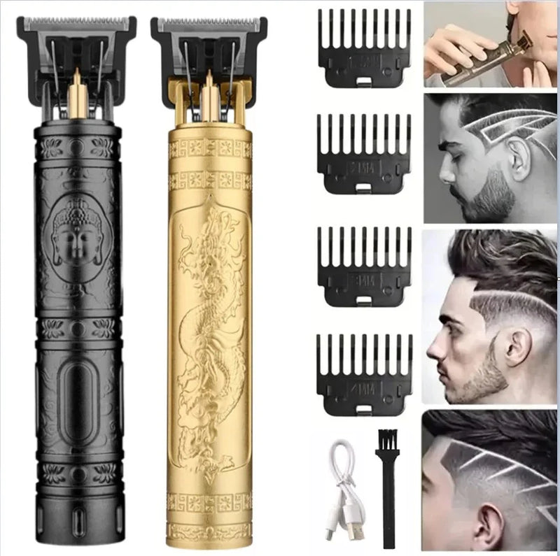 Rasoir électrique vintage sans fil, tondeuse à cheveux rechargeable par USB, tondeuse portable adaptée aux hommes