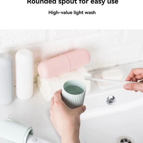 Étui de rangement portable pour brosse à dents et dentifrice, idéal pour les voyages et le camping. Protège votre brosse à dents et votre dentifrice de la saleté et des dommages.