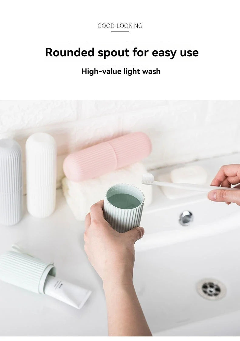 Étui de rangement portable pour brosse à dents et dentifrice, idéal pour les voyages et le camping. Protège votre brosse à dents et votre dentifrice de la saleté et des dommages.