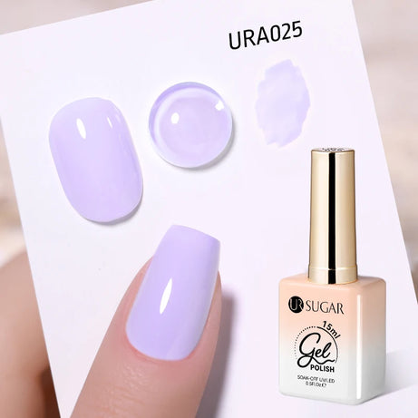 Vernis gel semi-permanent UR SUGAR 15 ml, couleur blanc laiteux translucide, effet gelée, UV, semi-permanent, pour nail art, à dissoudre. Dernière tendance.