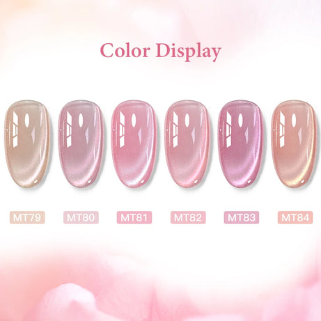 Vernis à ongles magnétique Pink Story Cat, rose nude doré clair, semi-permanent, gel UV, à tremper, pour manucure DIY