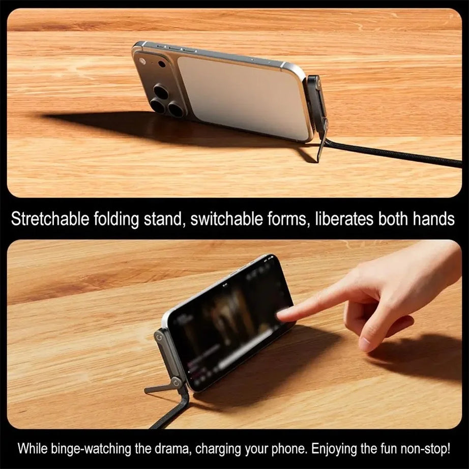 Support de téléphone pliable à charge rapide 240 W avec câble de données et support pliable 2 en 1 pour téléphone et tablette