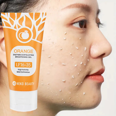 Gel exfoliant à l'orange 50 g, exfoliant, élimine les cellules mortes, nettoie en profondeur, longue durée, hydrate, purifie les pores, convient pour le corps entier