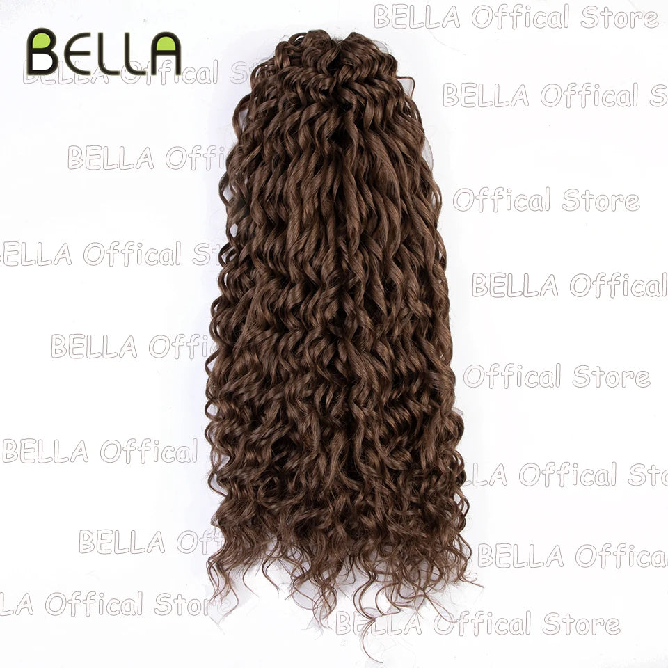 Extensions de cheveux bouclés FASHION IDOL, ondulations profondes, torsades, 50 cm, blond ombré, crochet synthétique.