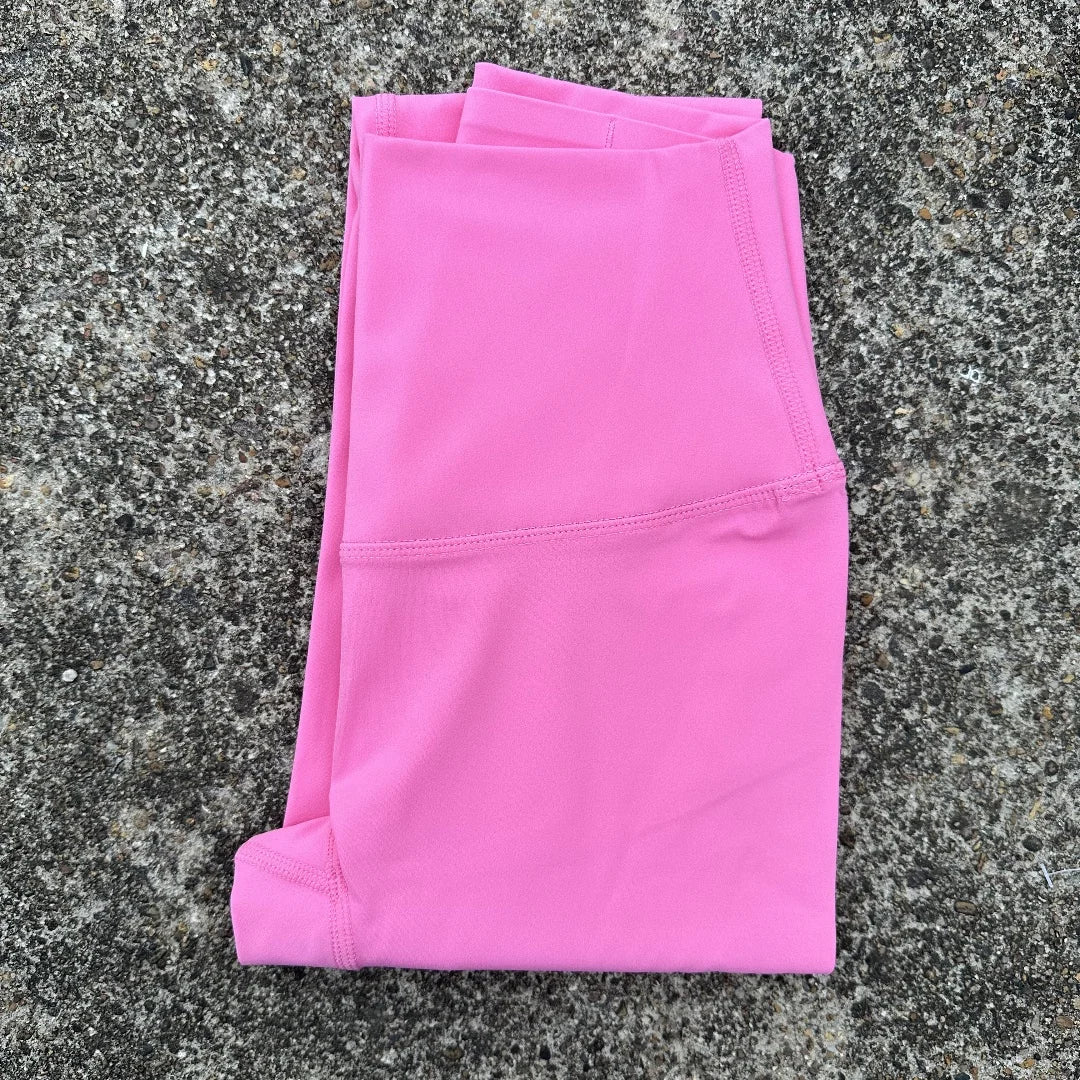 Solid Color Back Waist Pocket High Waist Yoga Legging Women Sport Cropped Pants Butter Athletic Gym Comprehensive Training Jog