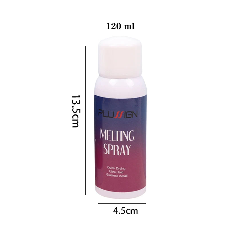 Spray de fusion de dentelle 120 ml, colle en spray pour perruques en dentelle, finition invisible et résistante.