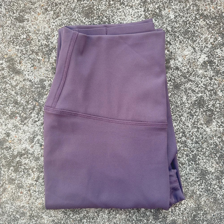 Solid Color Back Waist Pocket High Waist Yoga Legging Women Sport Cropped Pants Butter Athletic Gym Comprehensive Training Jog