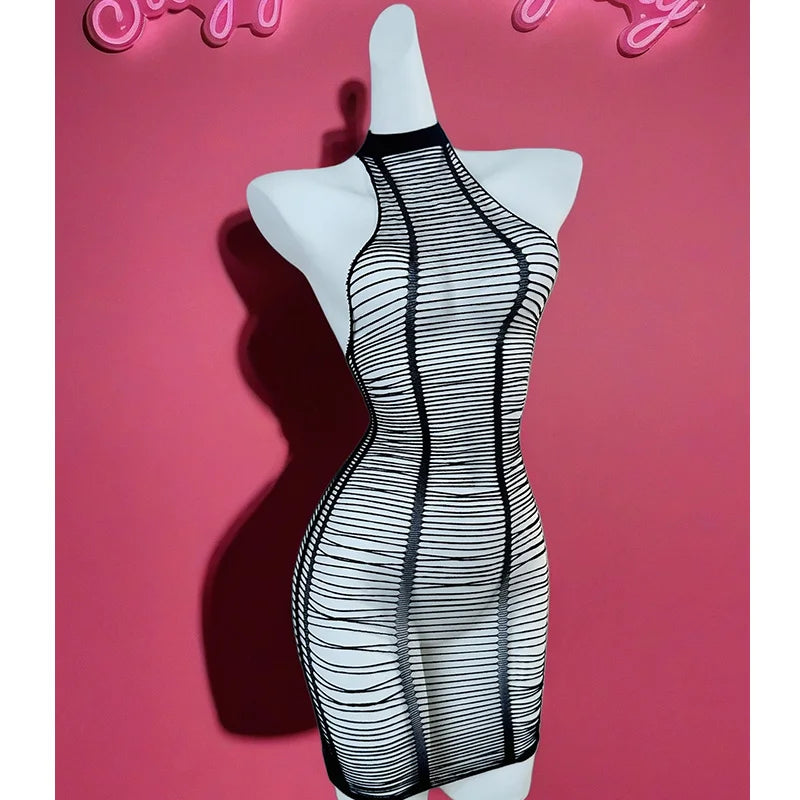 1 pièce de lingerie sexy pour femme : cache-maillot en résille sexy pour la Saint-Valentin, robe moulante ajourée sans bikini (voir DS711).