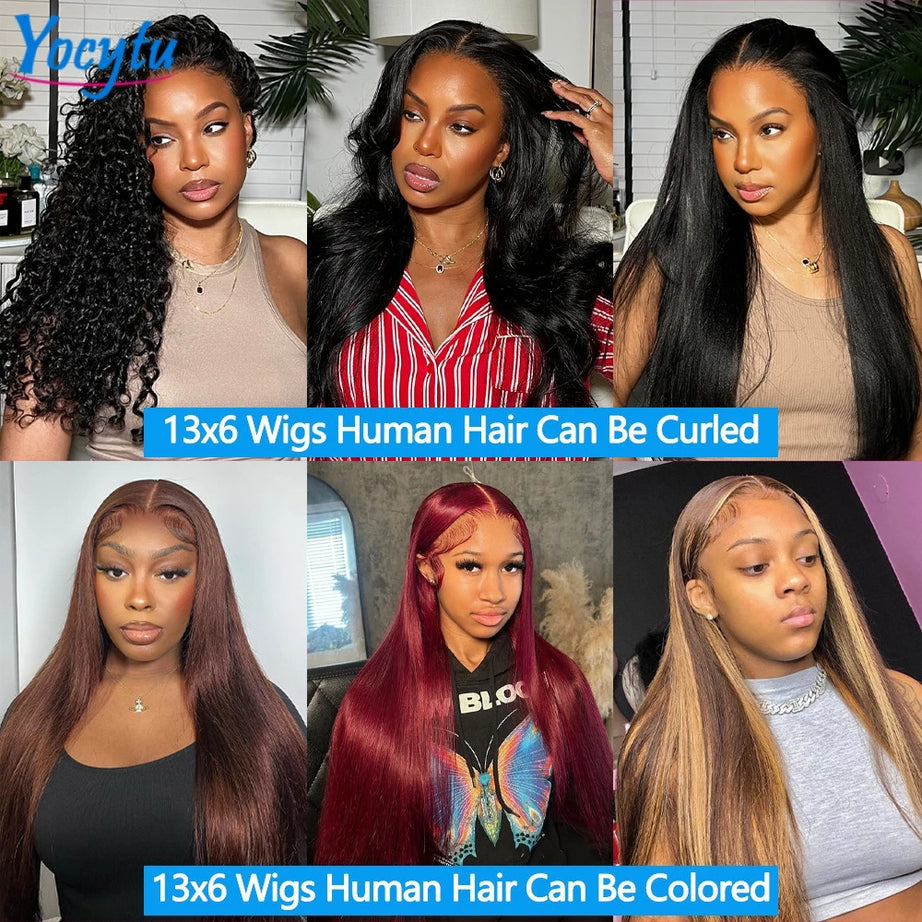 Perruque Lace Front 28/30 pouces en cheveux humains YOCYTU HD, perruque Lace Front 13x6 en cheveux humains péruviens, livraison en 3 jours en France