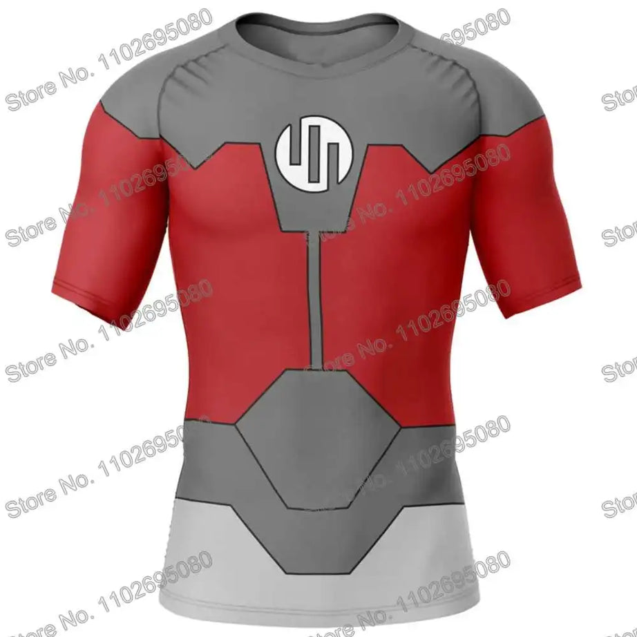 Vêtements de surf Invincible 4 BJJ MMA Rash Guard Homme Manches Courtes T-shirt de plongée Maillot de bain moulant Combinaison de plage d'été Femme GYM