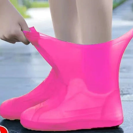 1 paire de couvre-chaussures imperméables en silicone, résistants aux irrégularités du bord, pour bottes de pluie, accessoires pour les journées pluvieuses en extérieur