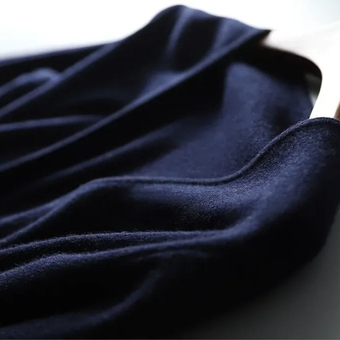 Pull d'automne-hiver pour femme, robe cache-cœur à col V, style coréen, jupe ample et élégante en maille