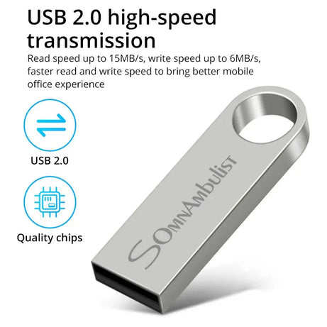 Clé USB SomnAmbulist 32 Go, 64 Go, 128 Go, USB 2.0 haute vitesse pour PC et appareils mobiles ; mini-clé USB 16 Go, 32 Go, 64 Go, 8 Go, 4 Go